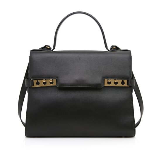 델보 탕페트 PM 블랙 금장 Delvaux Tempete